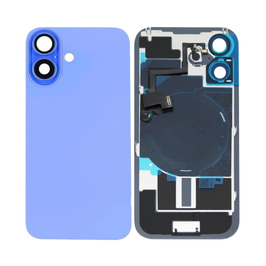 Tapa Trasera Apple iPhone 16 con Wireless Charge+Flashlight Flex Ultramarino